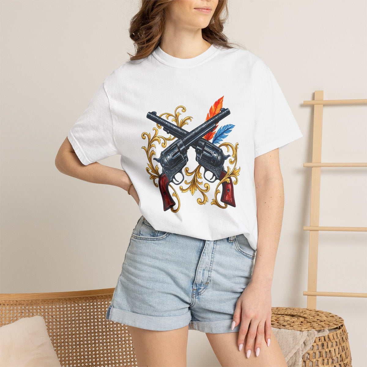 Crossed Revolvers Shirt Cowgirl Country Gift for Women product image 6