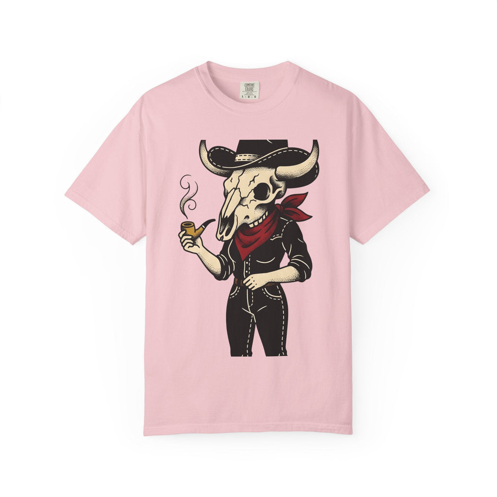 Skull Cowboy Shirt Cowgirl Country Gift for Women Line Art product image 3