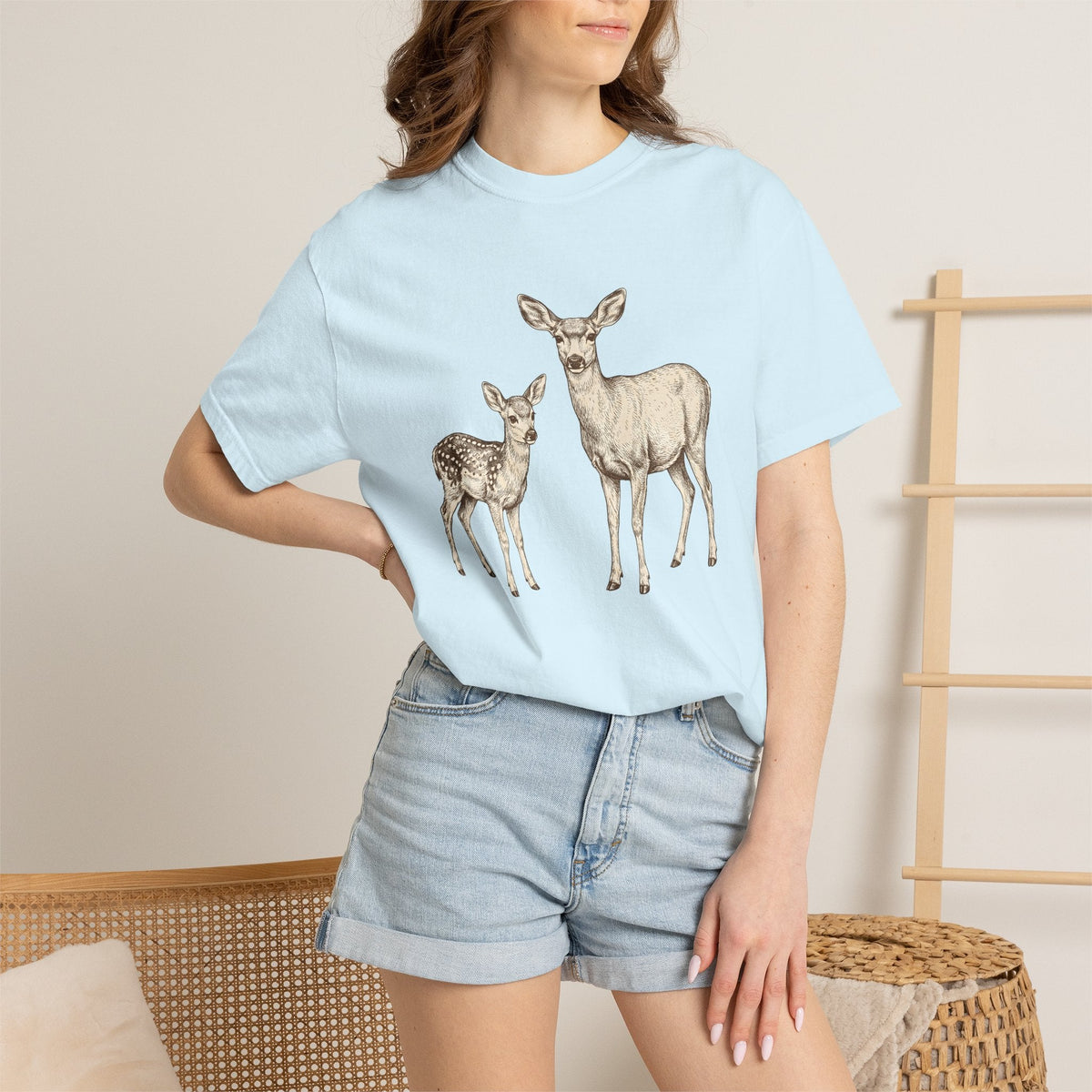 Deer Duo Shirt Cowgirl Animal Gift for Women Rustic Tee product image 9