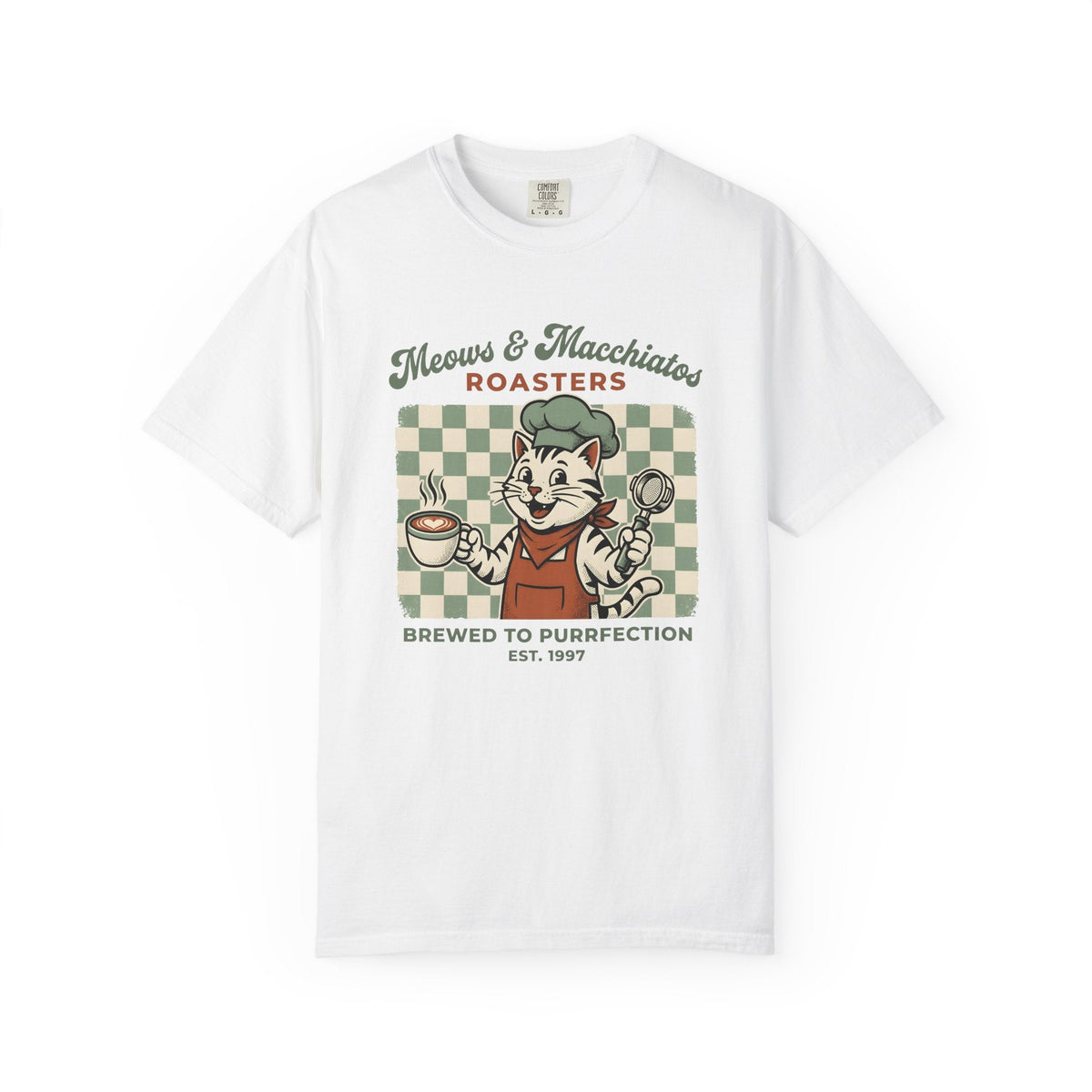 Espresso Cat Shirt Mocha Unisex Gift Retro Tee T-Shirt product image 1