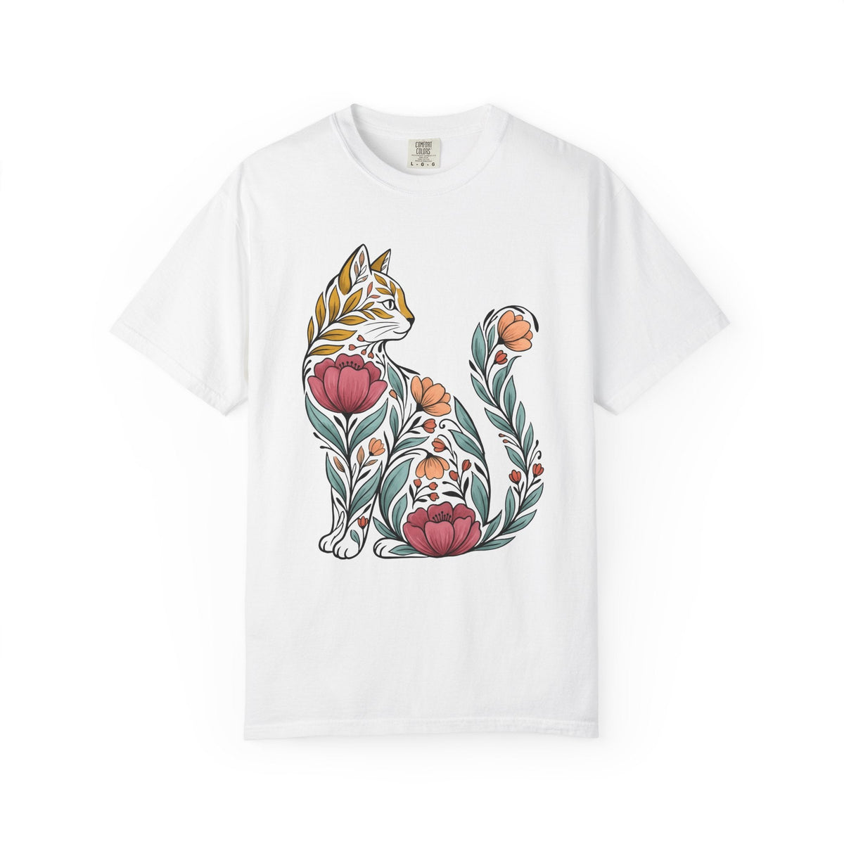 Garden Cat Vintage T-Shirt – Valentine's Day Floral Kitty product image 1