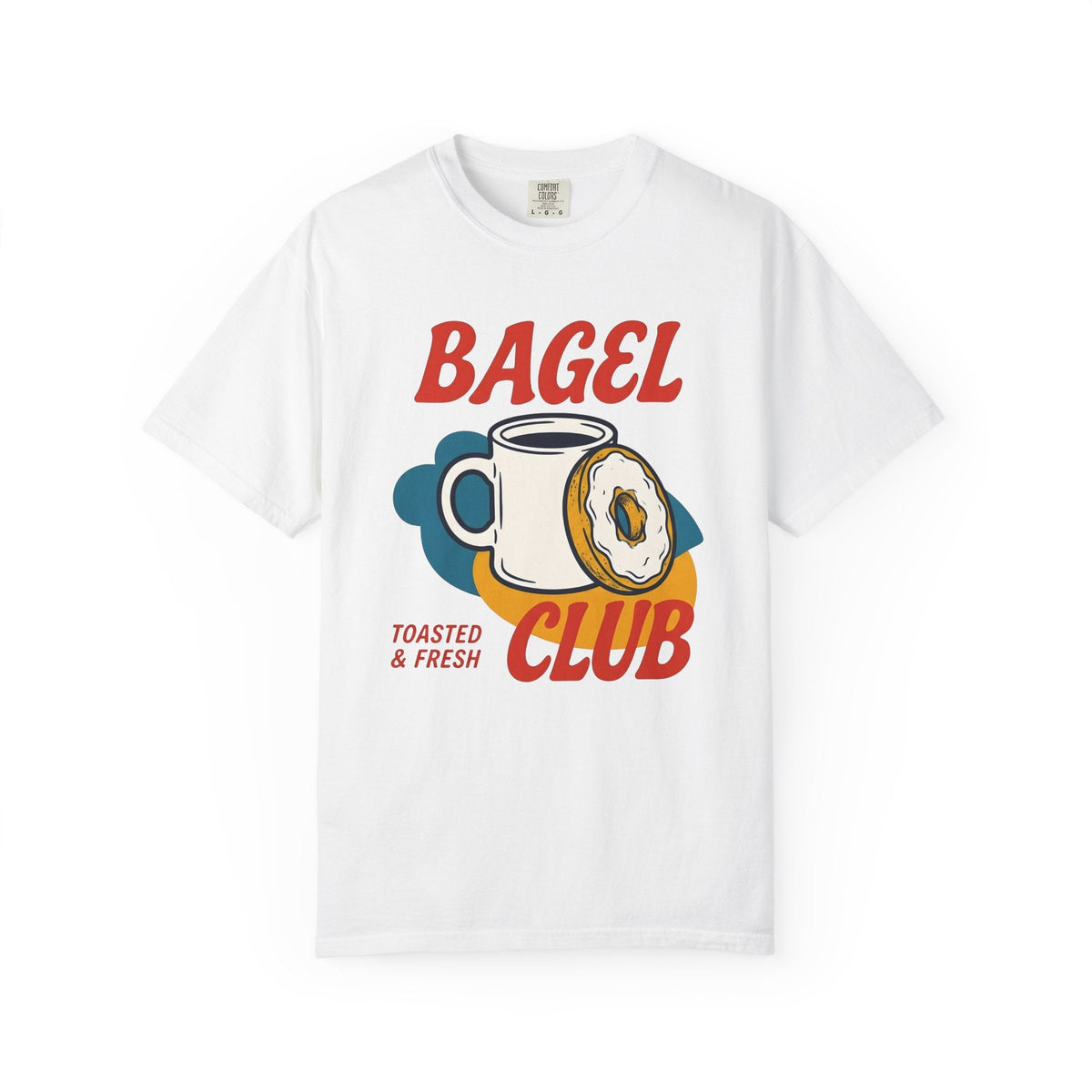 Espresso Mug Bagel Shirt Coffee Food Unisex Gift Hand Drawn Tee Bagel T-Shirt