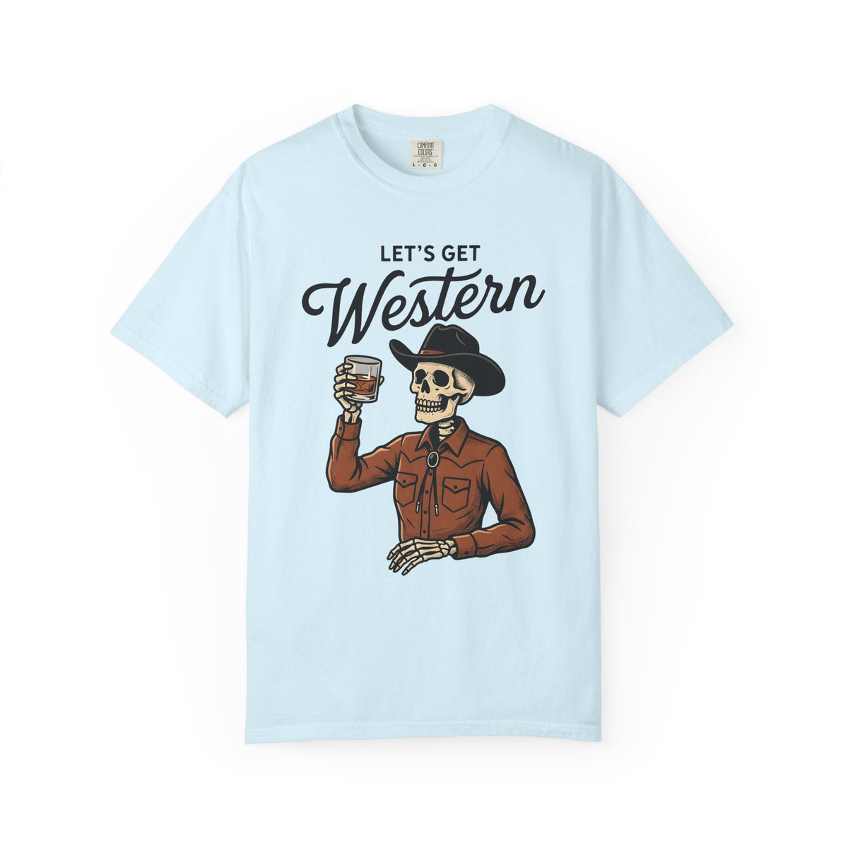 Western Skeleton Shirt Halloween Unisex Gift Vintage Tee product image 2