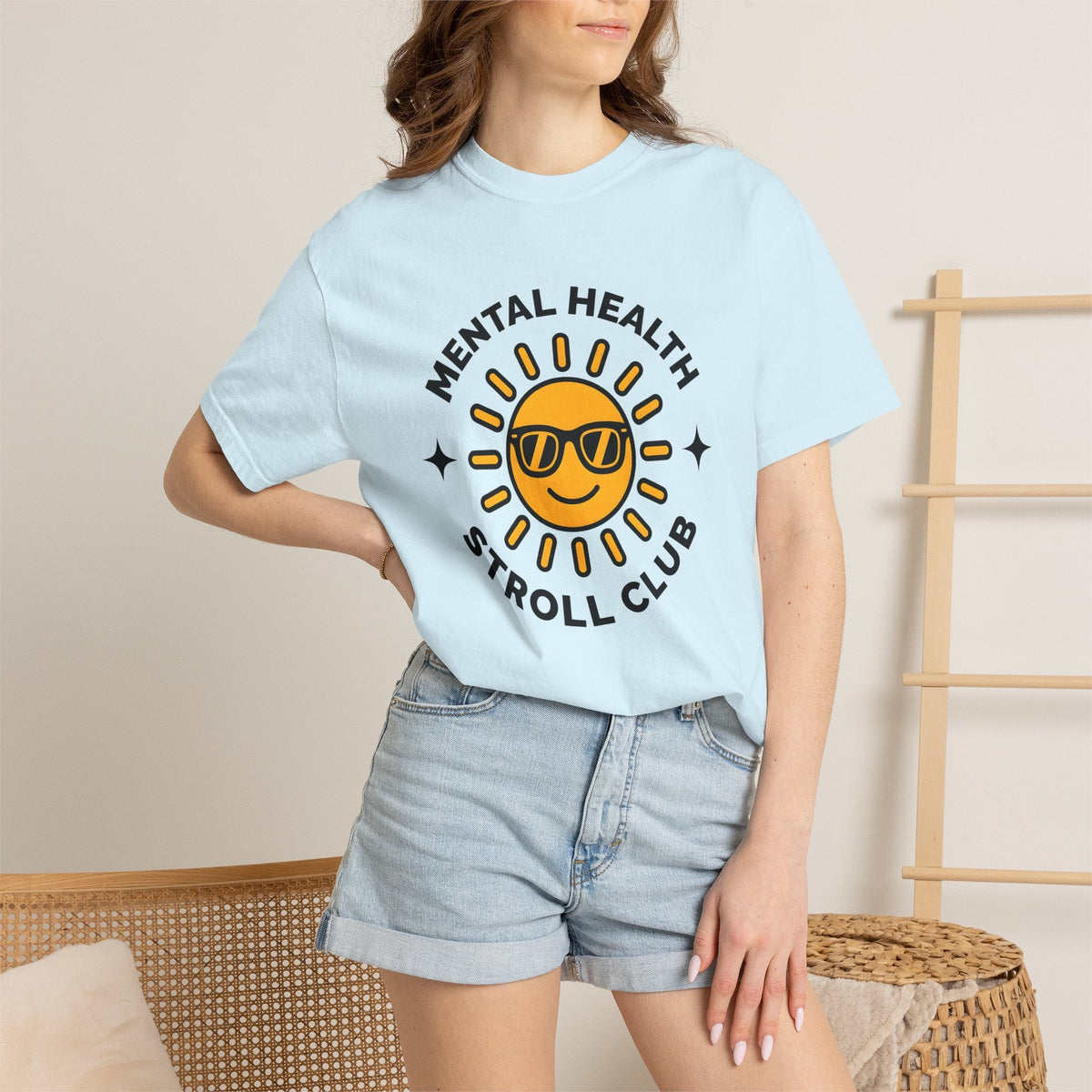 Happy Sun Shirt Mental Health Self Care Unisex Gift Modern product image 9