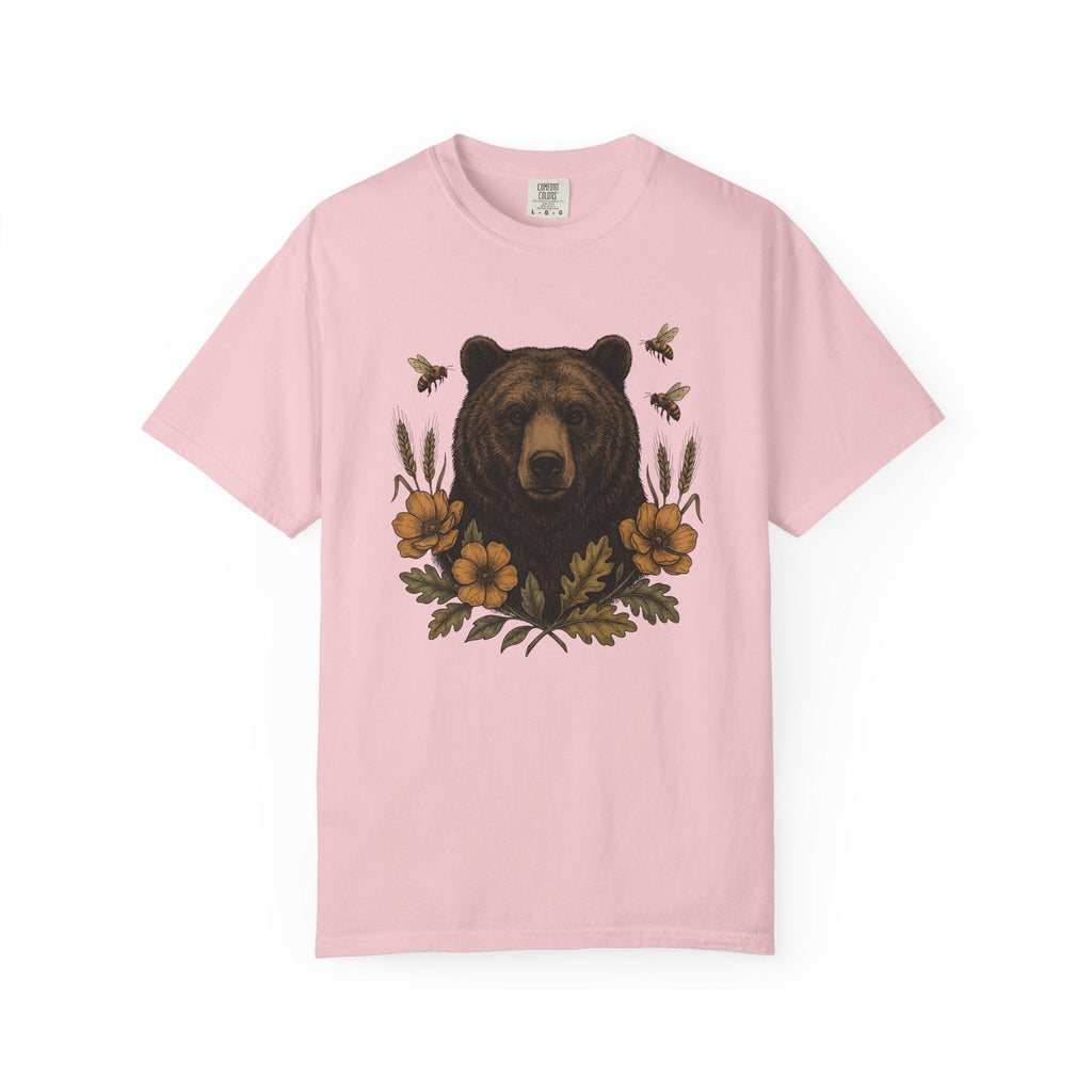 Bear Floral Shirt Animals Nature Unisex Gift Vintage Tee product image 3