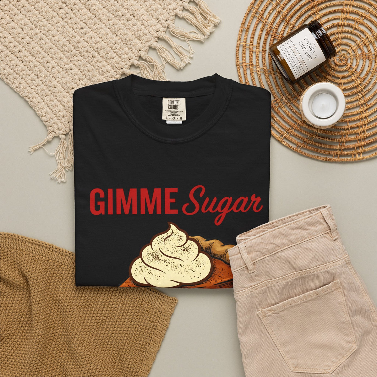 Pumpkin Tart Shabby Chic T-Shirt – Fall Holiday Dessert product image 16
