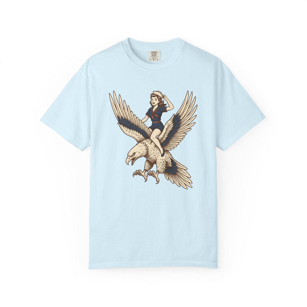 Retro Girl Eagle Shirt Patriotic Army Gift for Women product image 2