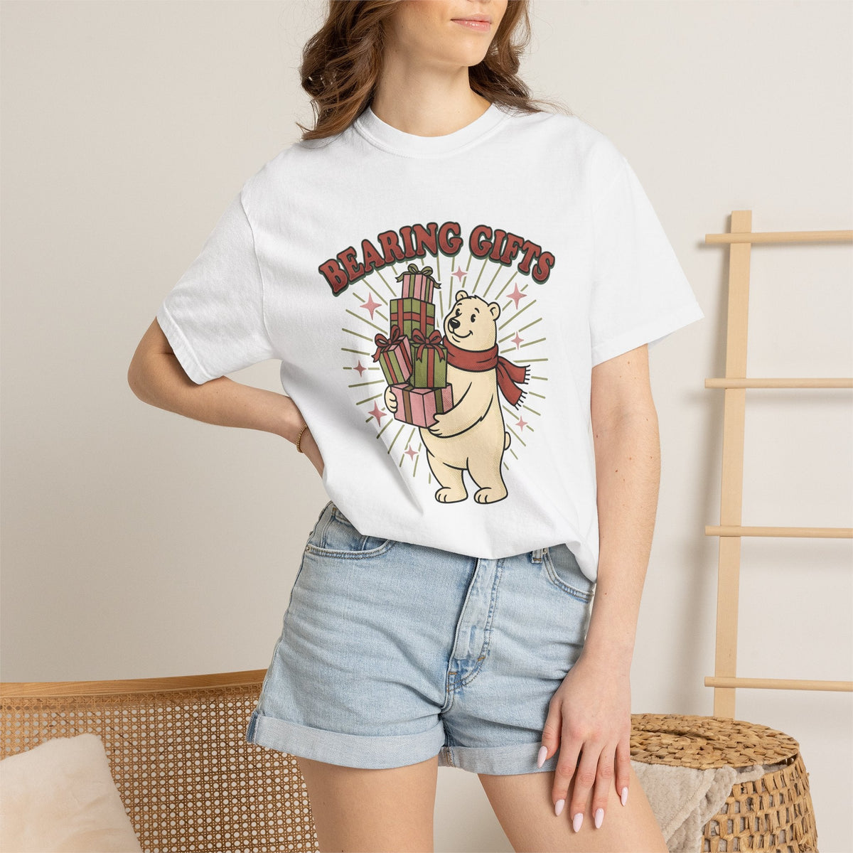 Polar Bear Shirt Christmas Holiday Unisex Gift Cartoon Tee product image 6