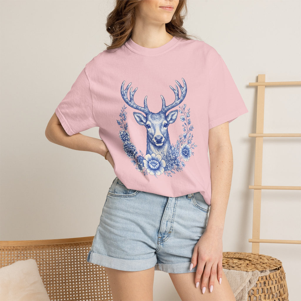 Elk Bloom Shirt Christmas Nature Unisex Gift Wildflower Tee product image 12