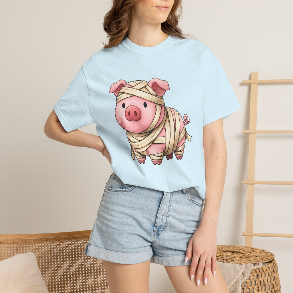 Pig Mummy Shirt Animals Holiday Unisex Gift Kawaii Tee product image 9