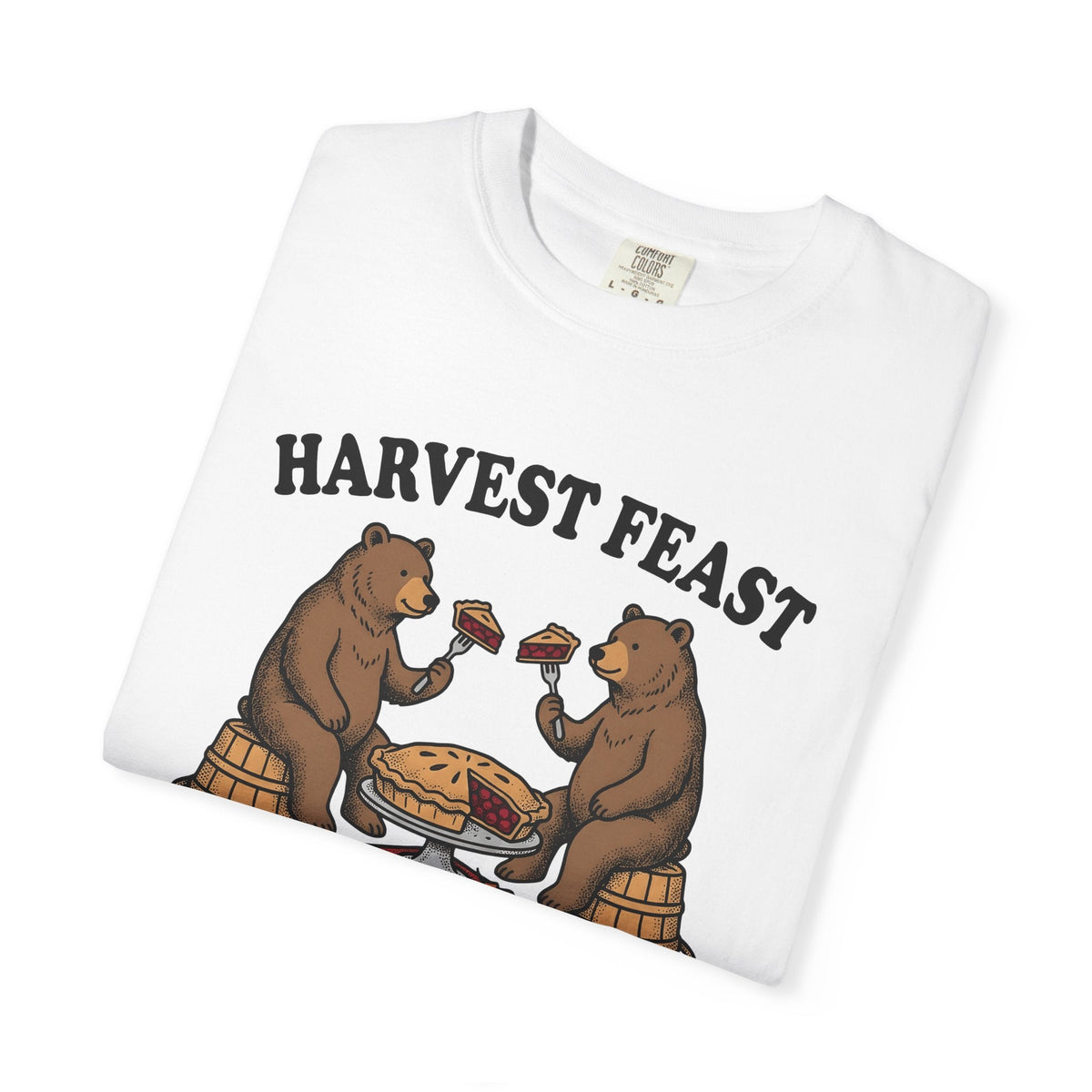 Bear Pie Vintage T-Shirt – Thanksgiving Harvest Autumn product image 5