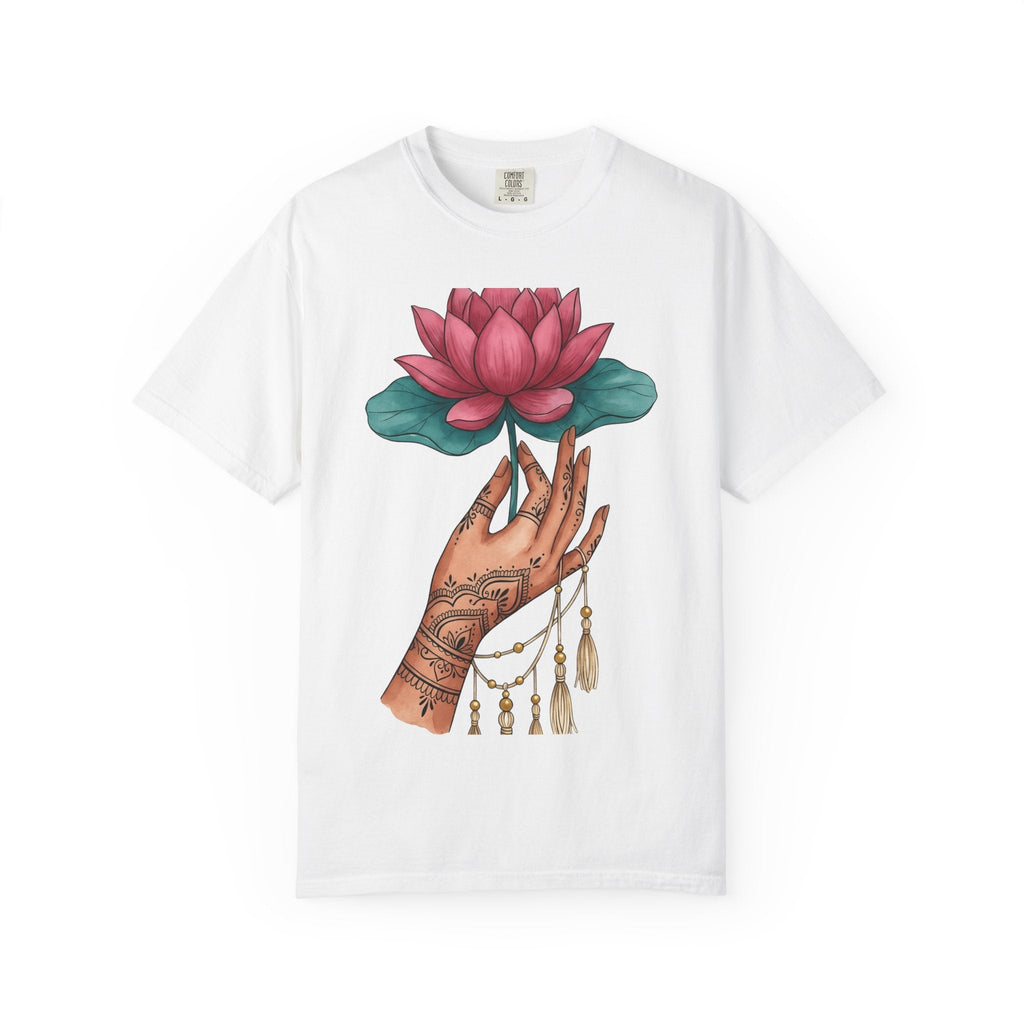 Lotus Fingers Shirt Boho Chic Spirituality Gift Women product image 1