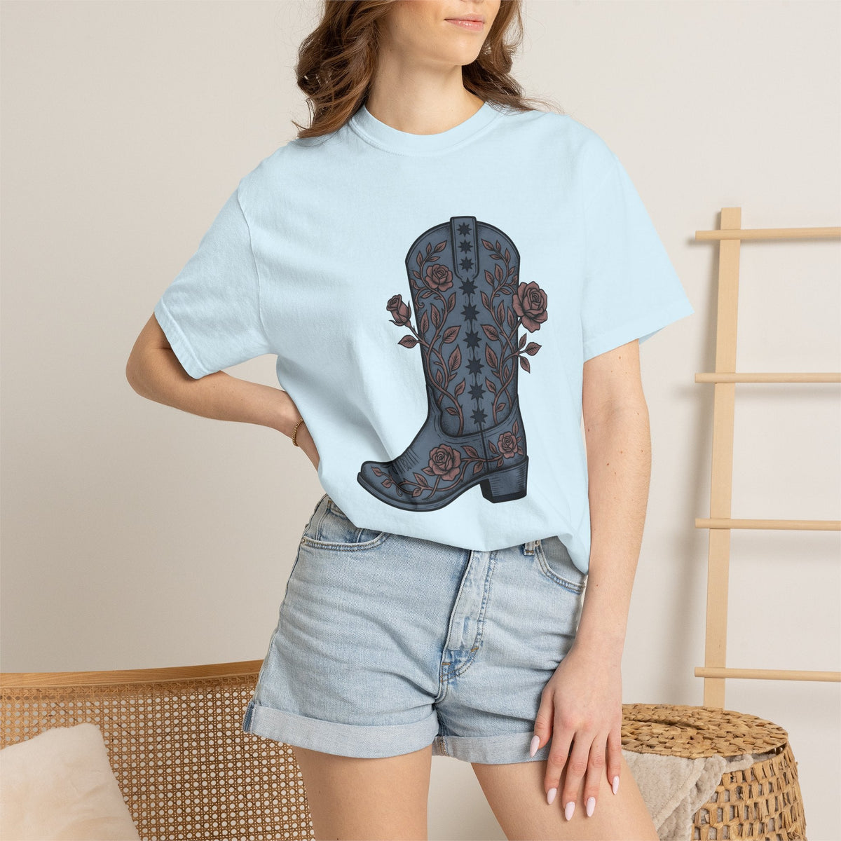 Leather Boot Shirt America Ranch Unisex Gift Retro Vintage product image 9