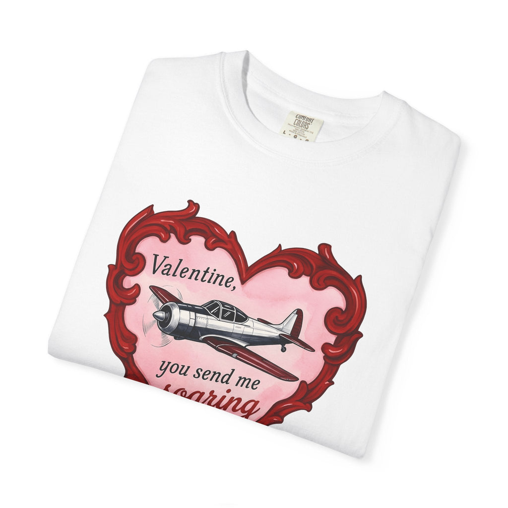 Airplane Love Shirt St Valentines Day Unisex Gift Retro Tee product image 5