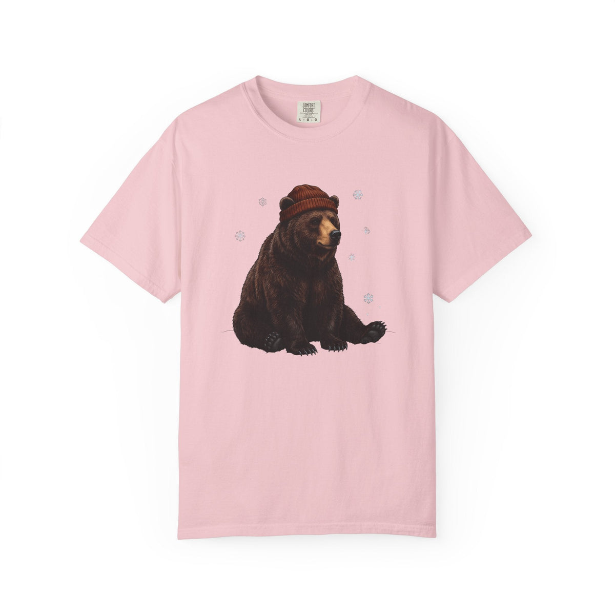 Bear Beanie Shirt Animals Cold Gift Women Sketch Tee product image 3