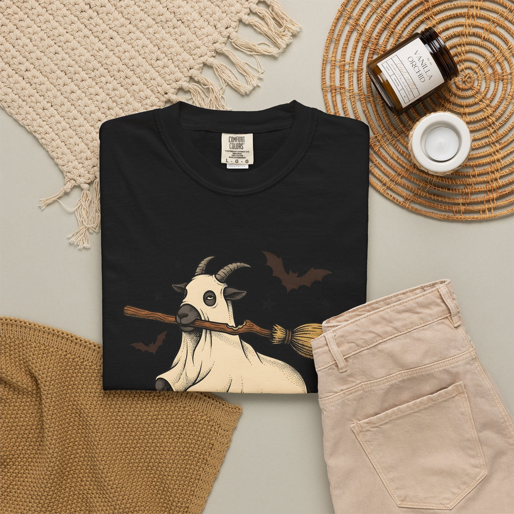 Goat Mask Shirt Halloween Barnyard Unisex Gift Old School product image 16