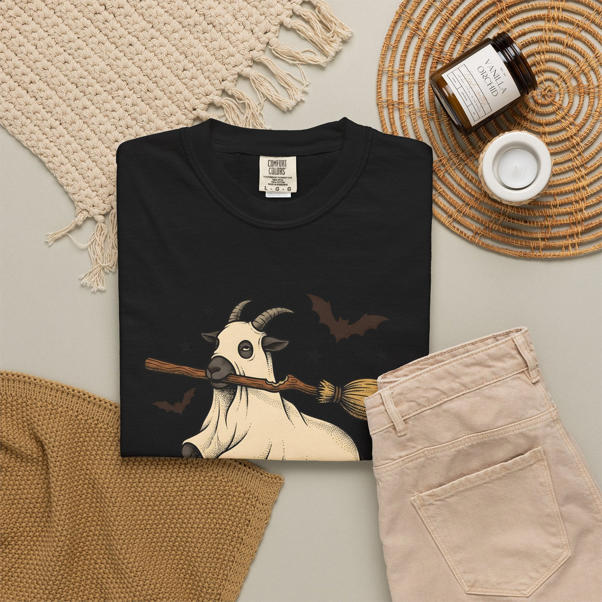 Goat Mask Shirt Halloween Barnyard Unisex Gift Old School product image 16