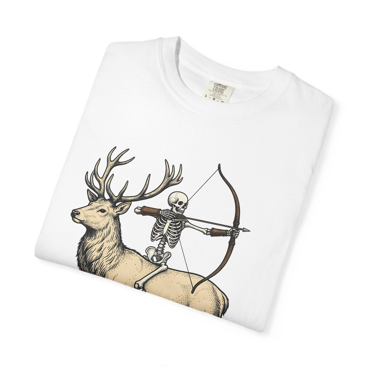 Skull Stag Antlers Retro T-Shirt – Gothic Autumn Fall product image 6