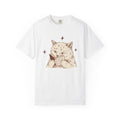 Cat Reading Shirt Bookworm Unisex Gift Hand Drawn Tee Kitty product image 1