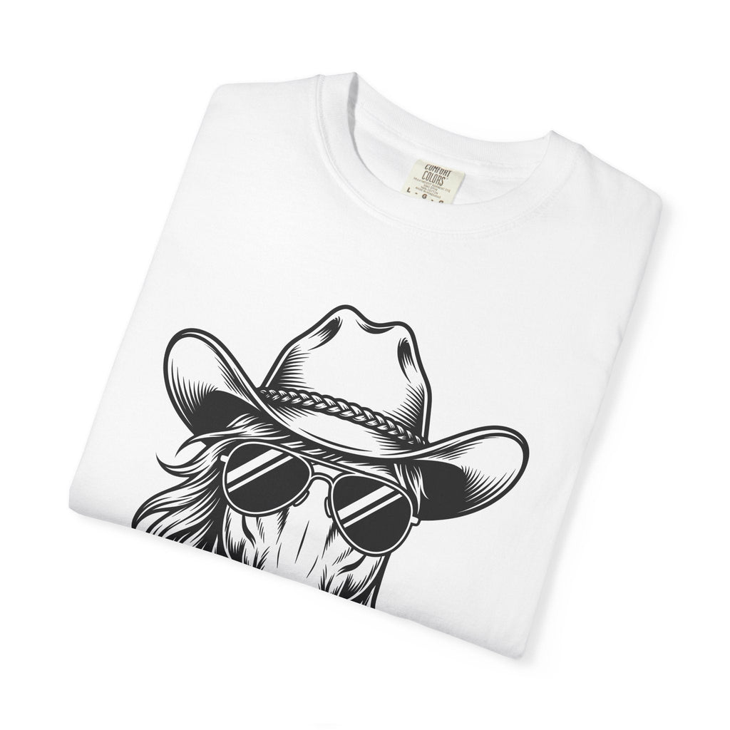 Horse Hat Cowboy Shirt Cowgirl Leather Gift for Women Line Art Tee Cowboy