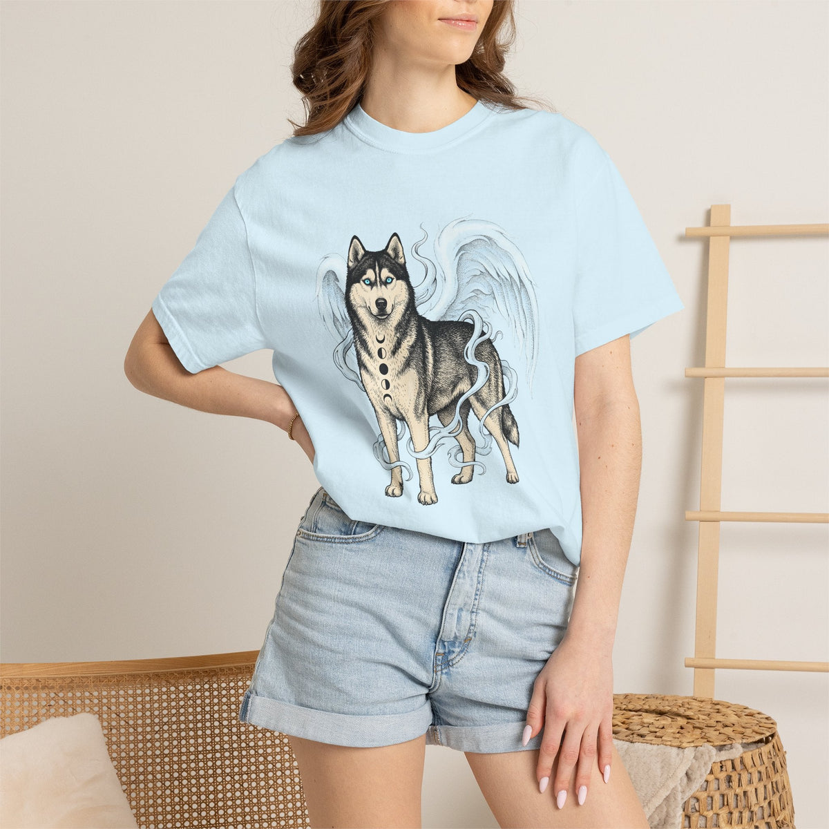 Husky Angel Shirt Dog Legend Unisex Gift Cartoon Tee product image 9