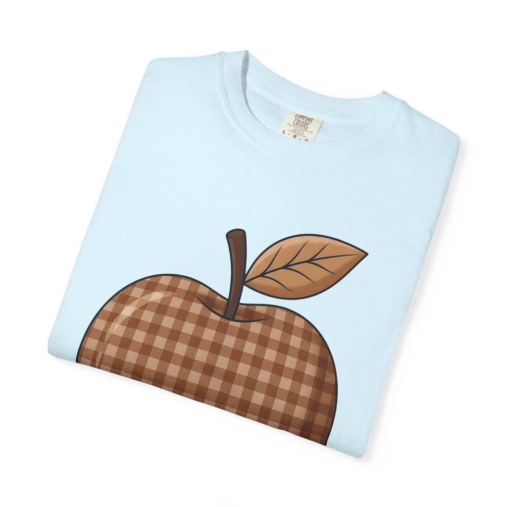 Plaid Apple Farmhouse T-Shirt – Fall Teacher Autumn Design product image 8