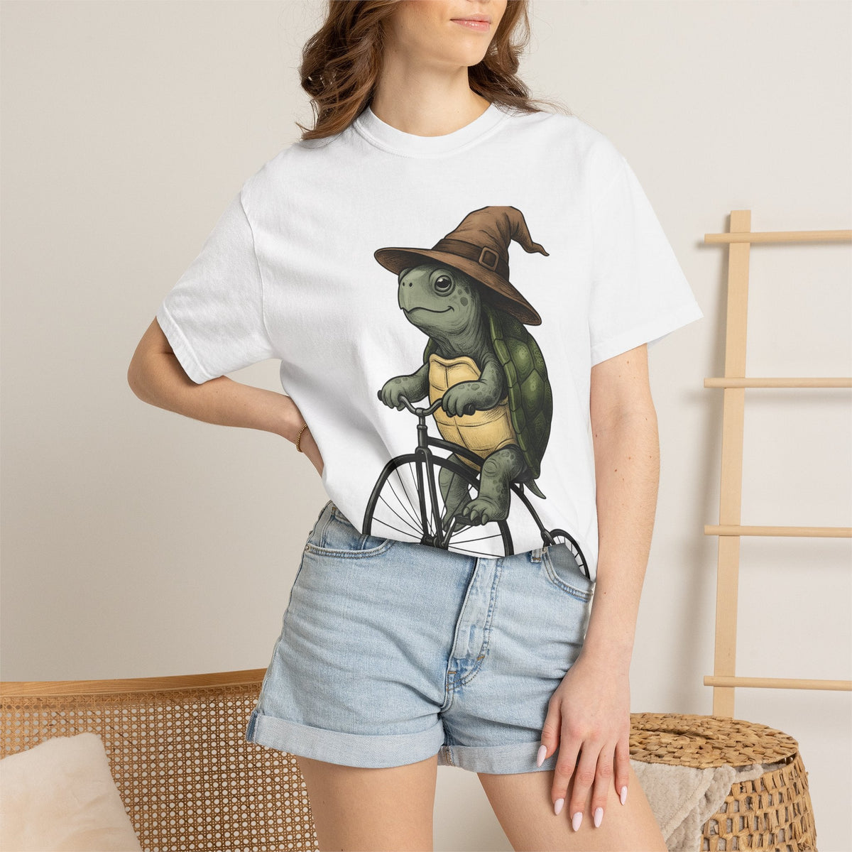Turtle Bike Shirt Teacher Pets Unisex Gift Hand Drawn Tee product image 6