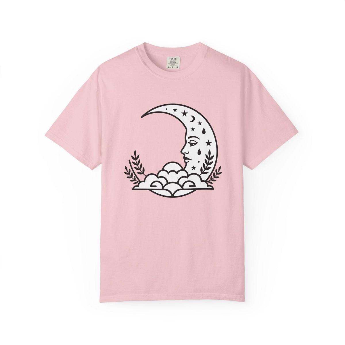 Lunar Face Shirt Boho Chic Space Gift Women Doodle Tee Moon product image 3