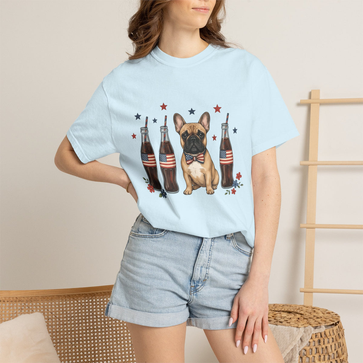 French Bulldog Shirt Dog Usa Unisex Gift Cartoon Tee product image 9