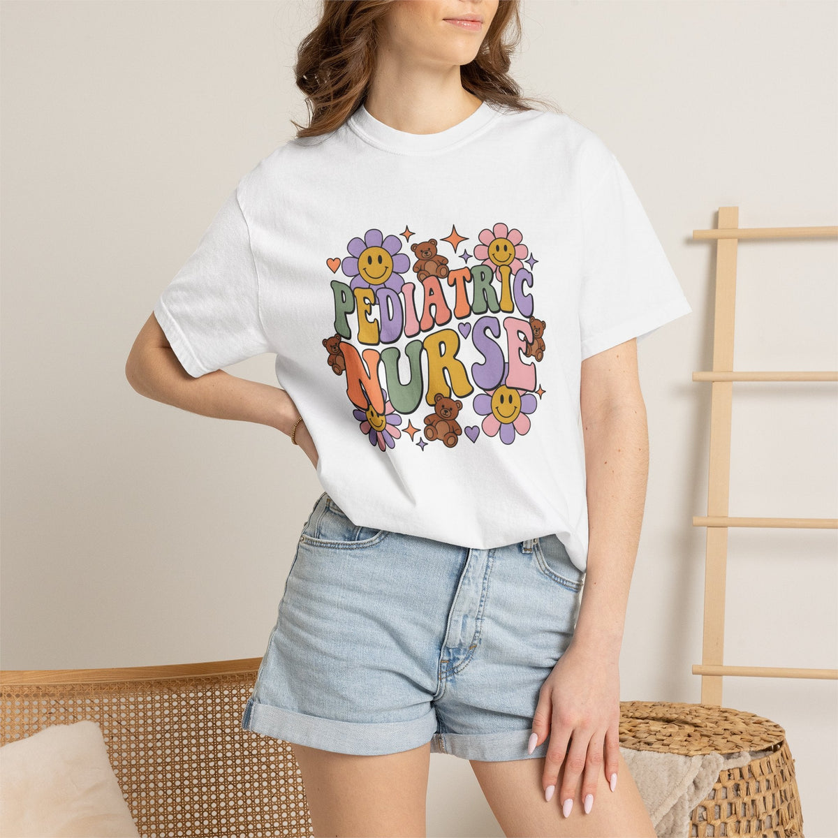 Teddy Bears Blossoms Shirt Nurses Blooms Unisex Gift product image 6