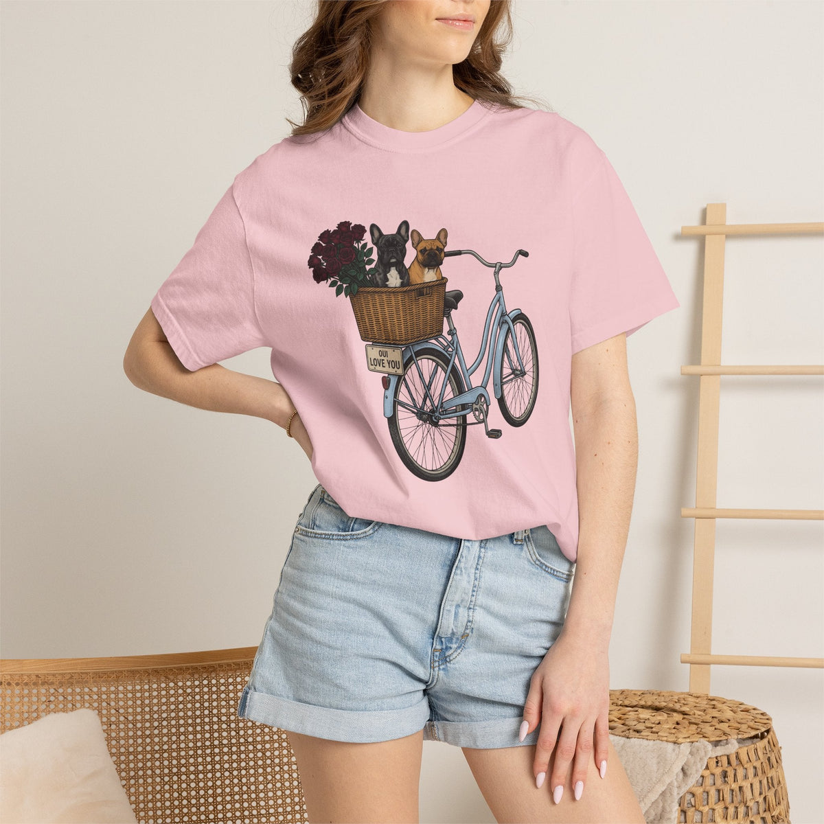 Frenchie Bike Shirt Valentines Day Puppy Gift Women Rustic product image 12