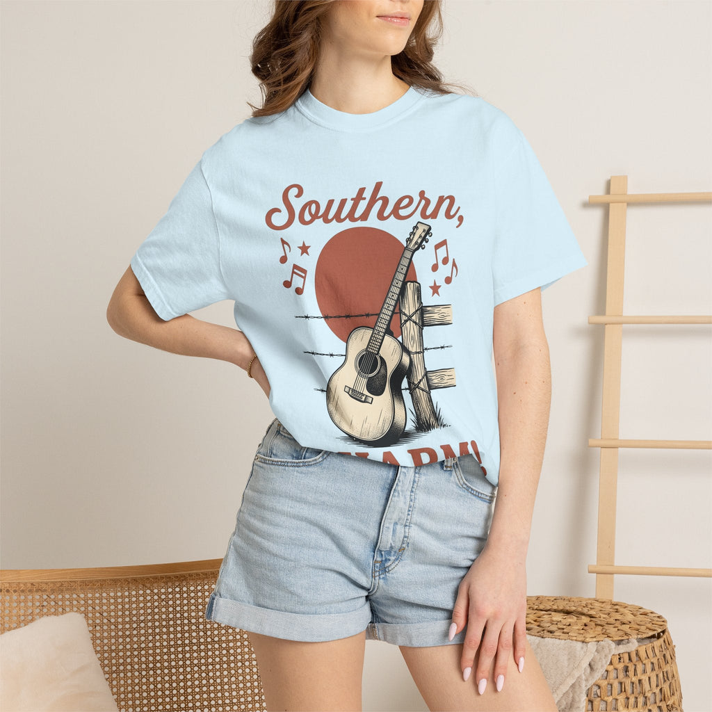 Guitar Fence Shirt Cowgirl Country Gift for Women Vintage product image 9