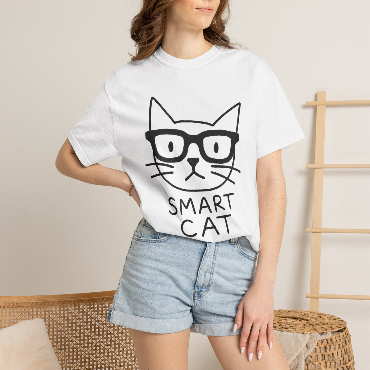 Feline Face Shirt Cat Joke Gift Women Cartoon Tee T-Shirt product image 6