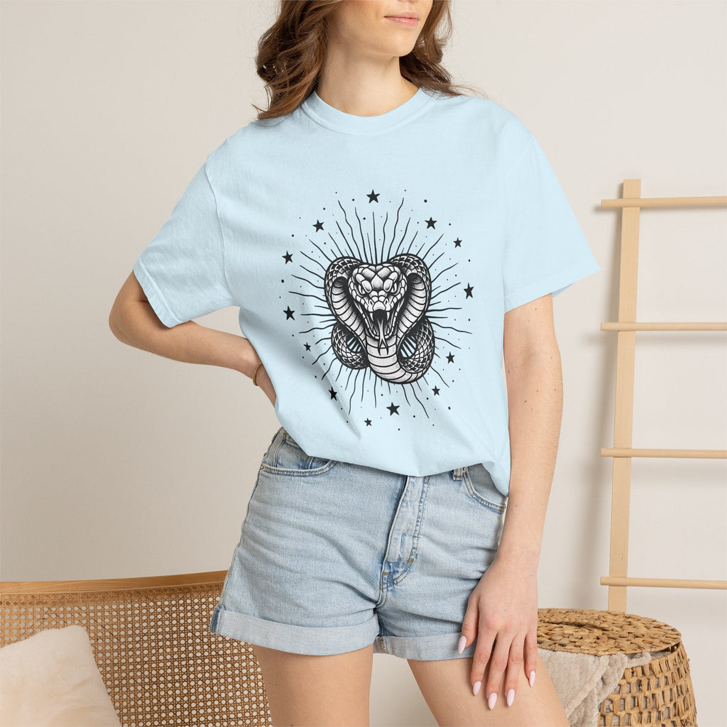 Serpent Art Shirt Boho Chic Zodiac Unisex Gift Line Tee product image 9
