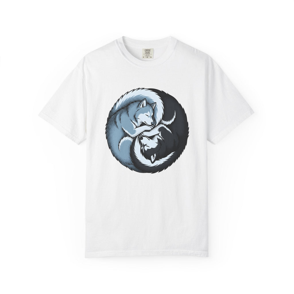 Husky Dogs Shirt Dog Fauna Unisex Gift Line Art Tee product image 1