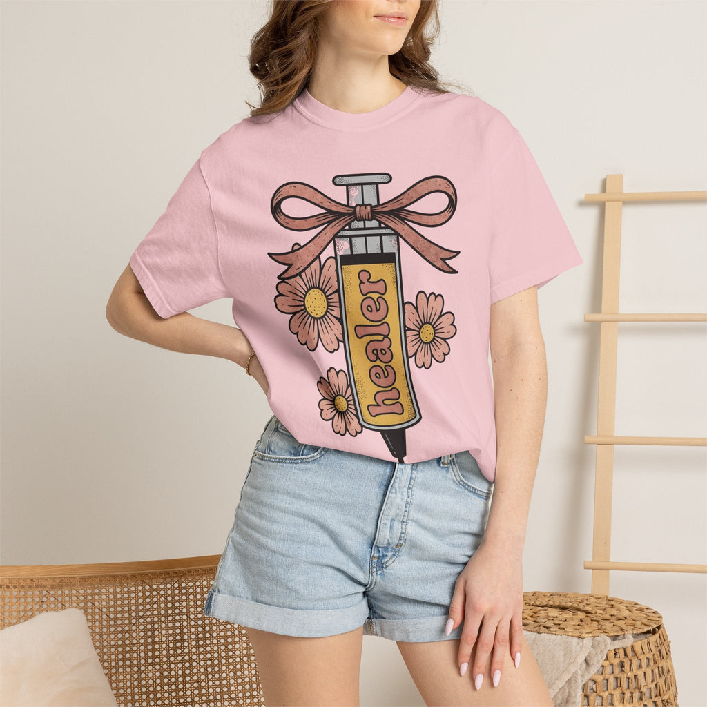 Injection Flowers Sketch T-Shirt – Nurse Floral Medical product image 12