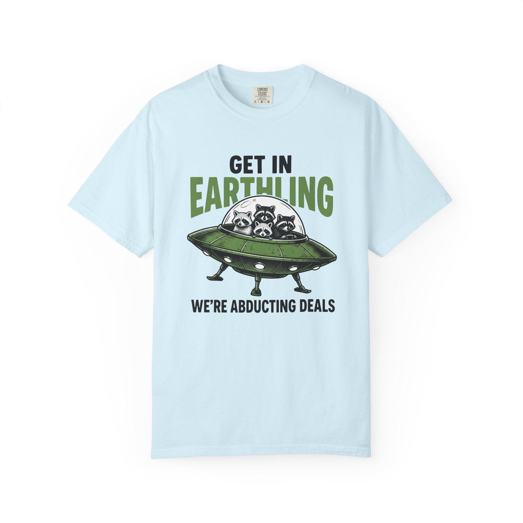 Raccoon Spaceship Comic T-Shirt – Funny Space Wildlife product image 2