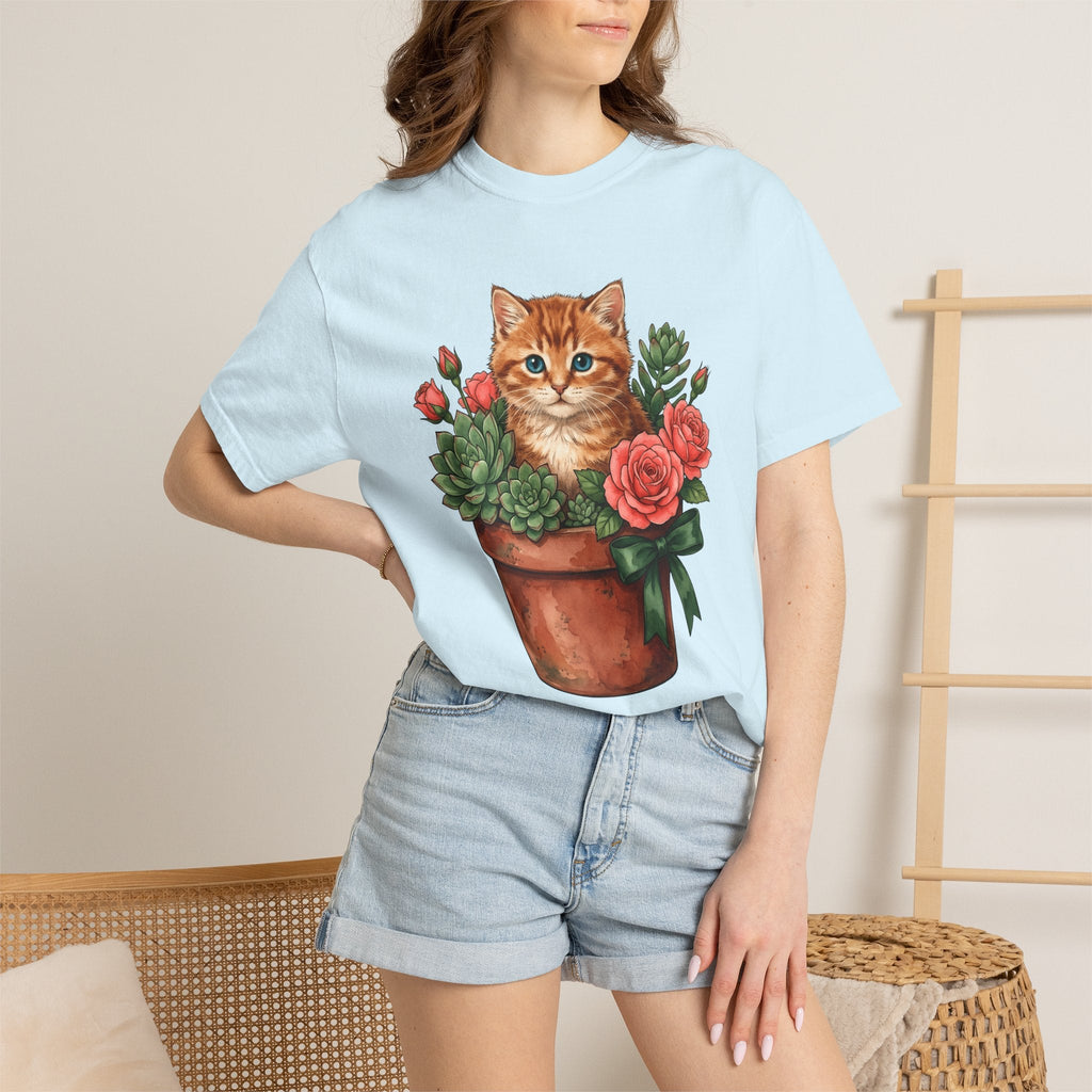 Marmalade Cat Shirt Greenery Unisex Gift Pastel Tee Tabby product image 9