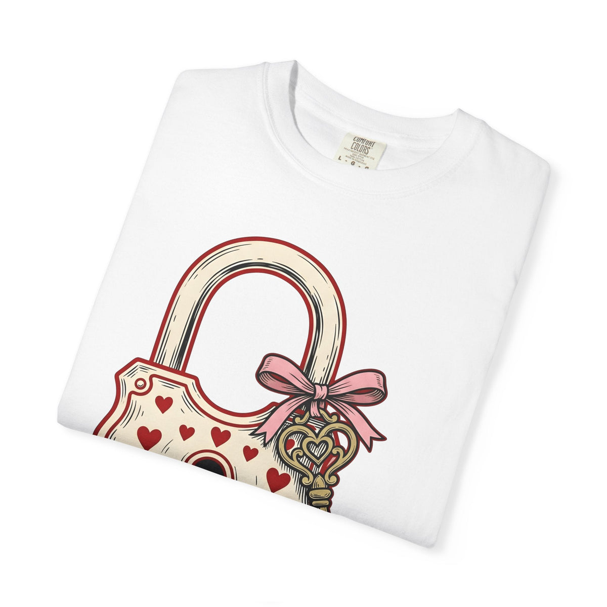 Love Lock Shirt Valentine Partner Unisex Gift Retro Tee product image 5