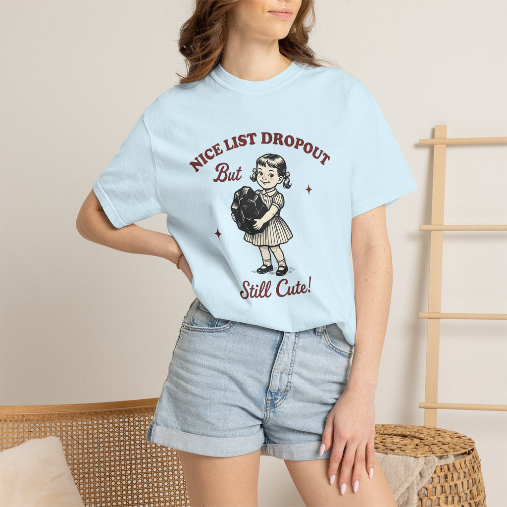 Girl With Coal Shirt Christmas Comedy Gift for Women Rustic product image 9