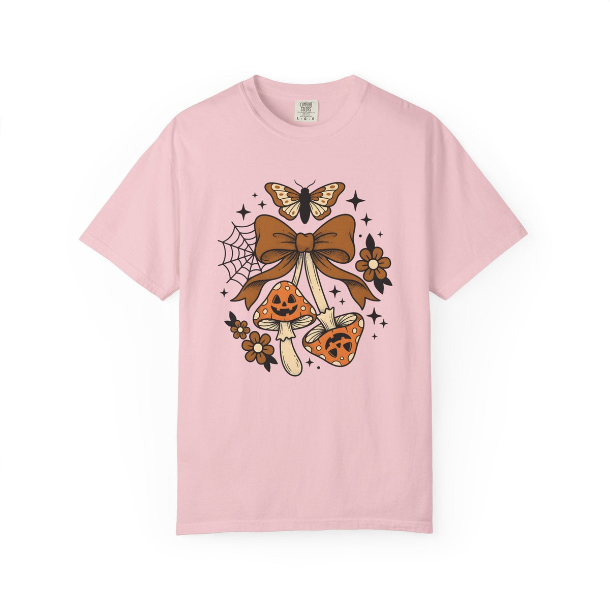 Jack O Lantern Fungi Ink T-Shirt – Dark Halloween Mushroom product image 3