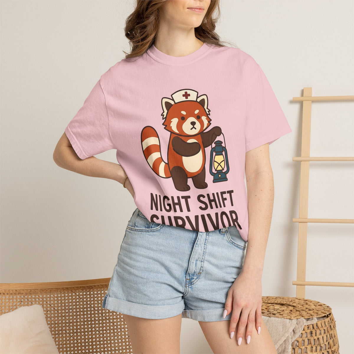 Red Panda Nurse Shirt Nurses Wildlife Unisex Gift Chibi Tee product image 12