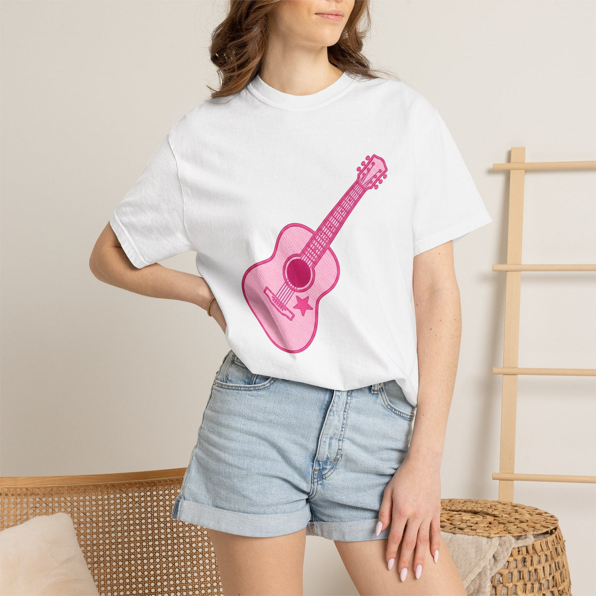 Acoustic Guitar Shirt Cowgirl Tunes Gift for Women Flat Tee product image 6