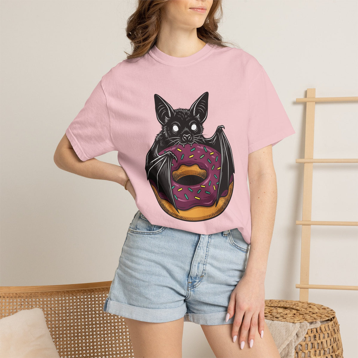 Bat Pastry Shirt Desserts Wildlife Gift Women Modern Tee product image 13