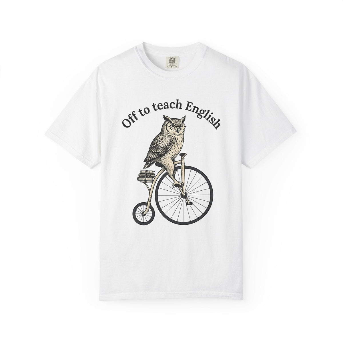 Owl Cycling Shirt Teachers Schooling Unisex Gift Antique product image 1