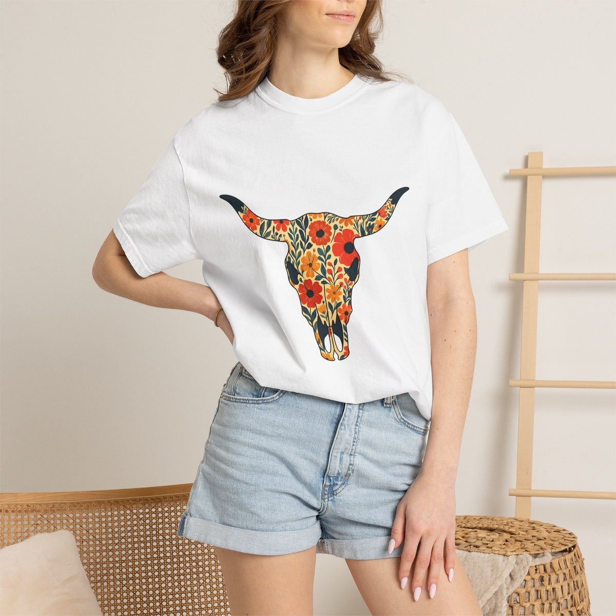 Steer Skull Shirt Cowgirl Ranch Gift for Women Southwestern product image 7