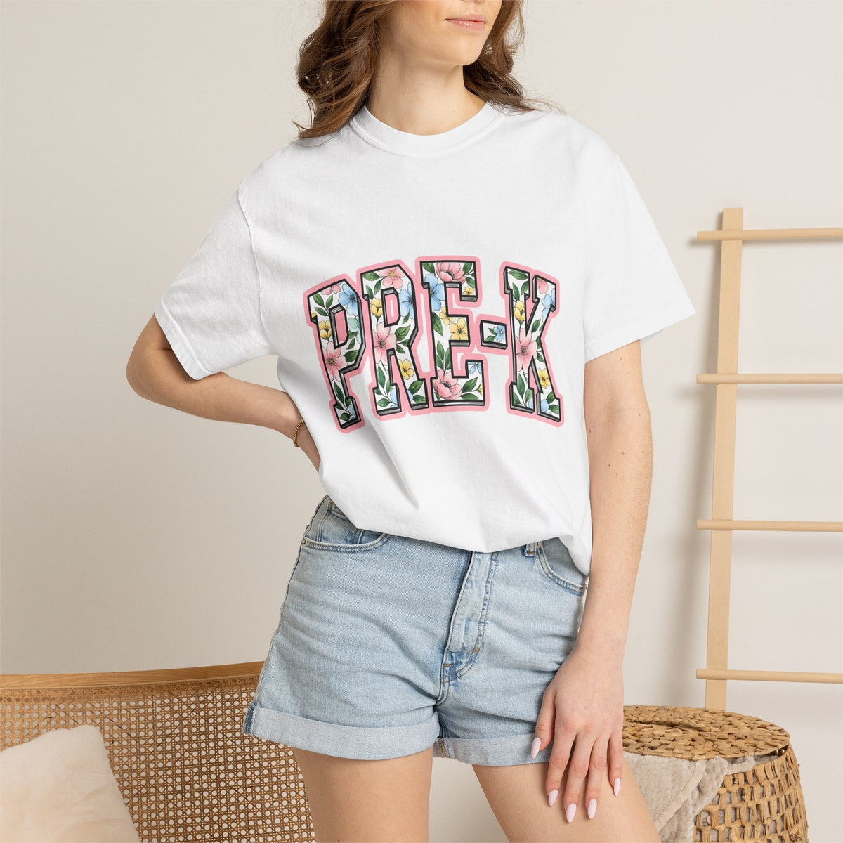 Floral Varsity Letters Shirt Teachers Unisex Gift Bold Tee product image 6