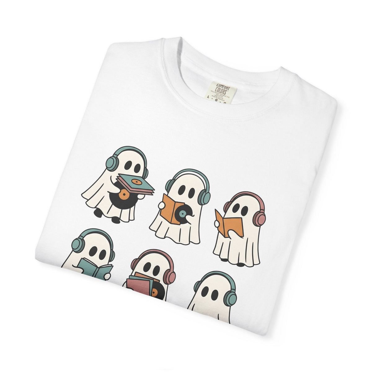 Ghost Music Shirt Halloween Unisex Gift Cartoon Tee Spirit product image 5