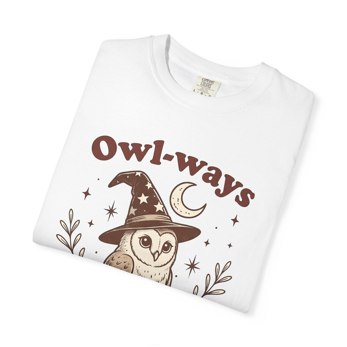 Owl Warlock Hat Shirt Halloween Mystic Unisex Gift Old School Tee Wizard Hat