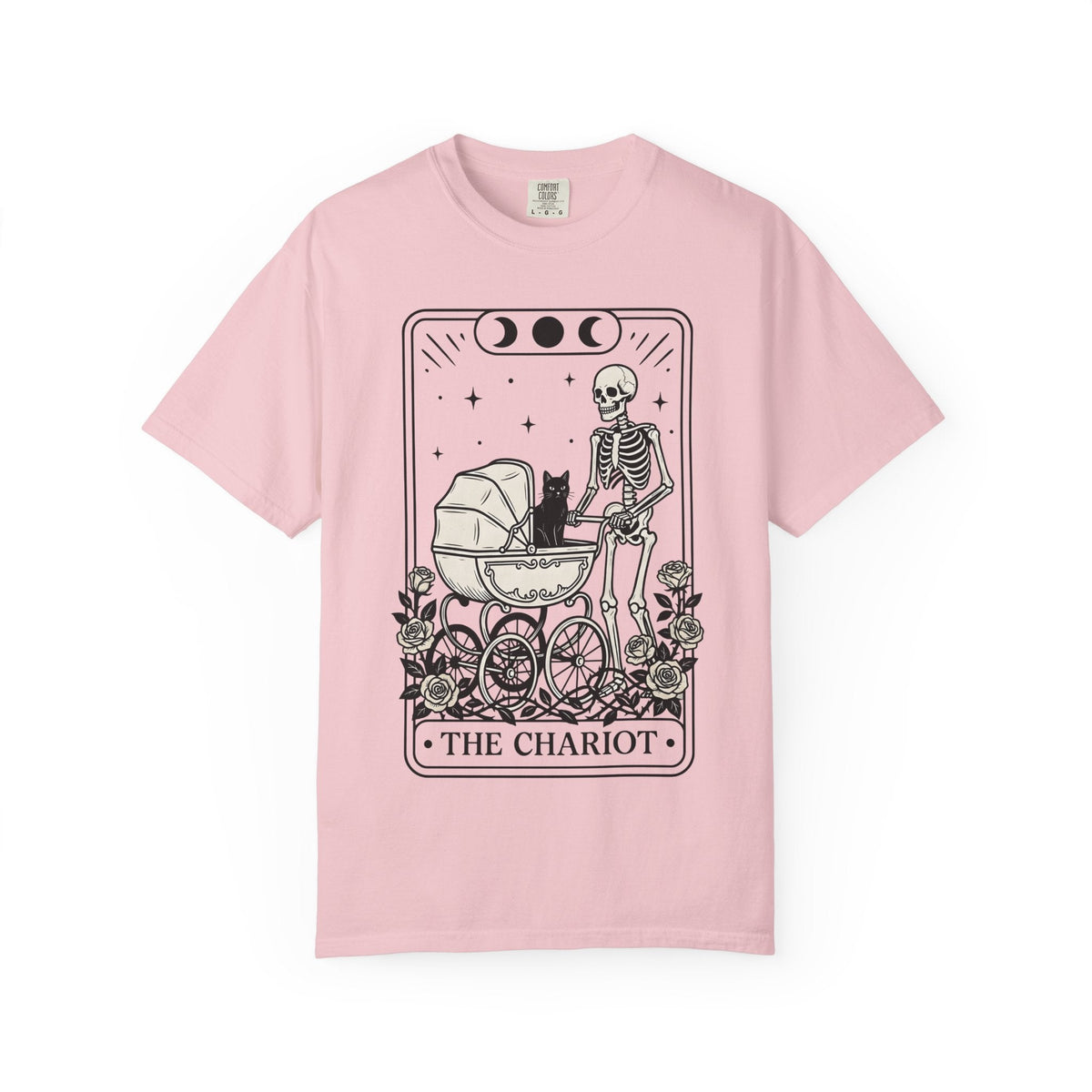 Skeleton Kitten Tarot Shirt Cat Gift Women Eerie Tee Occult product image 3